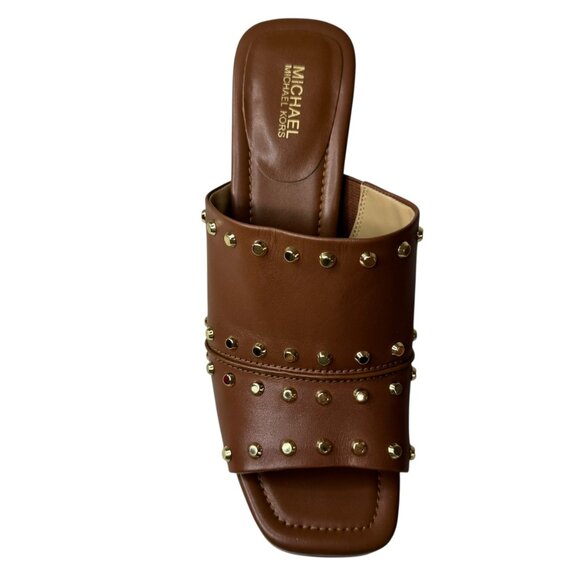 Michael Kors Studded Platform Sandals Women’s Size 9 –Leather Block Heel. NWOT - Picture 3 of 11